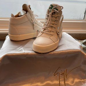 Giuseppe Zanotti White Sneaker with Plam Tree